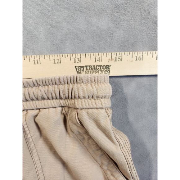 Athleta Farallon Cargo Crop Pants Womens Size 4 Tall Beige Drawstring Comfort - Picture 7 of 11